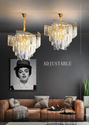 Dimmable crystal chandelier for an elegant atmosphere