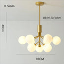 Modern glass bubble and flower decorative chandelier