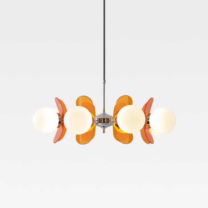 Acrylic bean-shaped pendant light