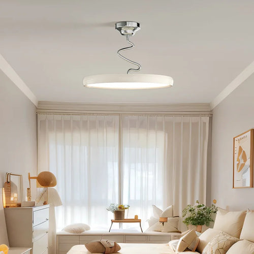Modern minimalist Nordic aluminium chandelier with LED lights - vue 3 sur 18