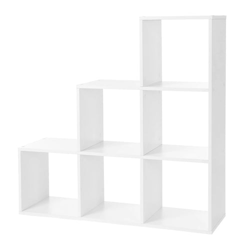 VASAGLE Stair Shelf, Bookcase, Step Shelf, Standing Shelf, with 6 Cubes, Ladder Shelf, Room Divider, Cube Shelf - vue 9 sur 8