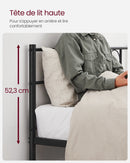 VASAGLE Single Bed Frame, Metal Bed Frame, Fits 90 x 190 cm Mattress, Easy Assembly, for Small Spaces, Guest Room