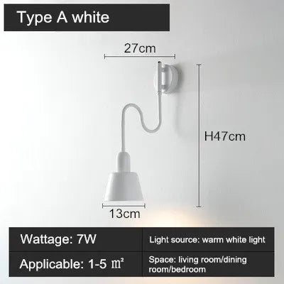 Multi-angle adjustable wall lamp for reading and study - vue 9 sur 12