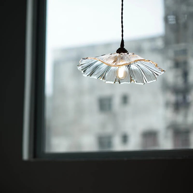 Modern glass chandelier with floral design for interior decoration - vue 5 sur 7