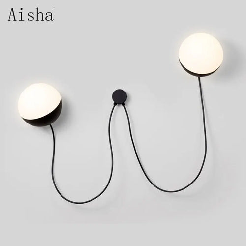 Nordic glass wall light for elegant interior decor