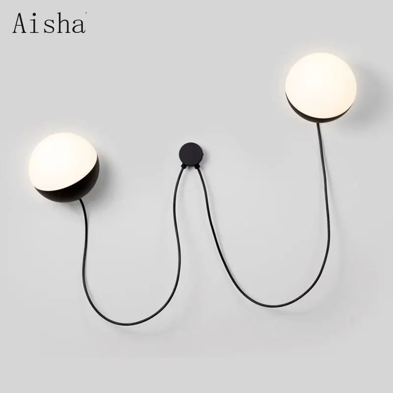 Nordic glass wall light for elegant interior decor
