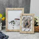 Retro wooden photo frame for desktop decor