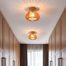 Modern minimalist solid wood LED ceiling light