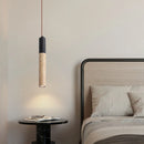 Vintage natural stone pendant light with bell shade
