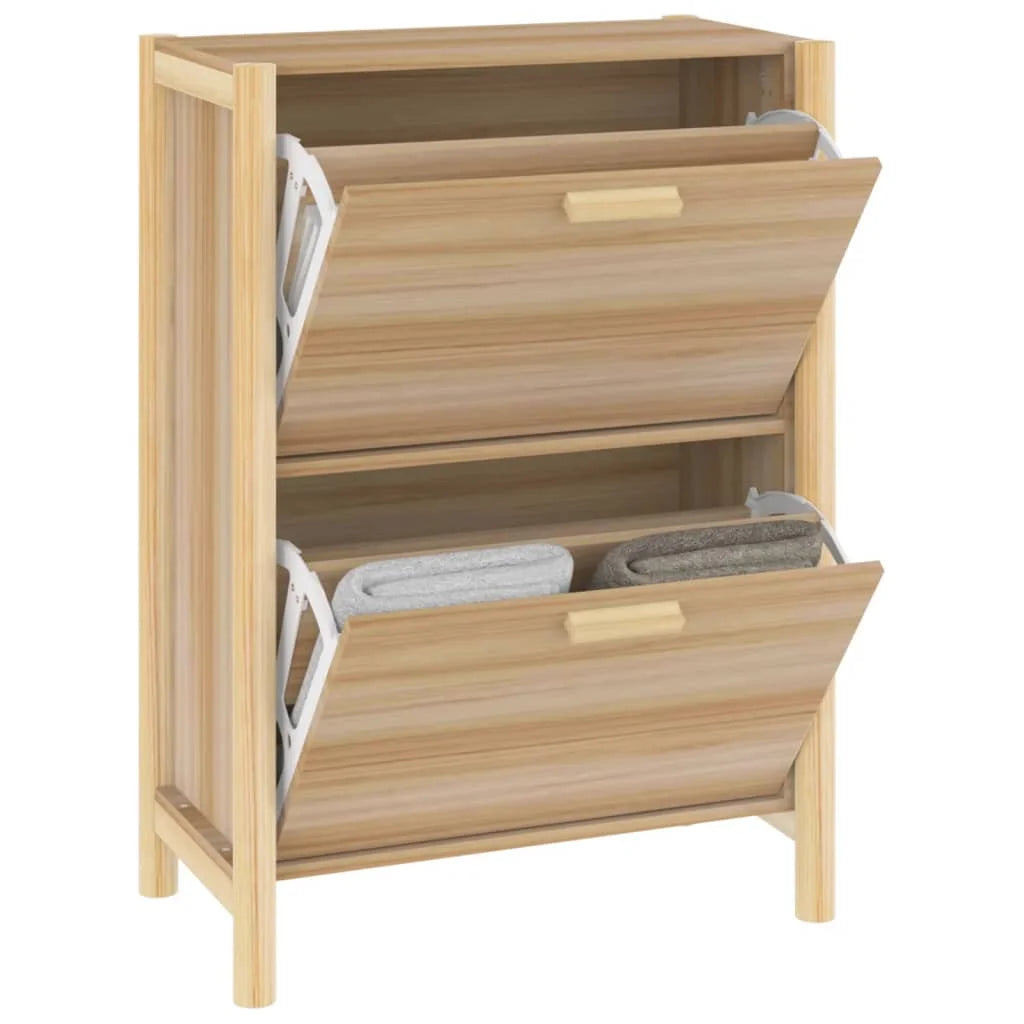 Shoe cabinet 57,5x33x80 cm wood Engineering - vue 5 sur 6