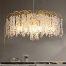 golden crystal chandelier for luxurious interior lighting