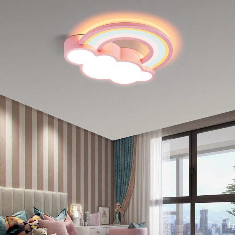 Modern LED cloud ceiling light for children's bedroom - vue 5 sur 9