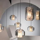 Natural glass pendant light nordic design for interior decor