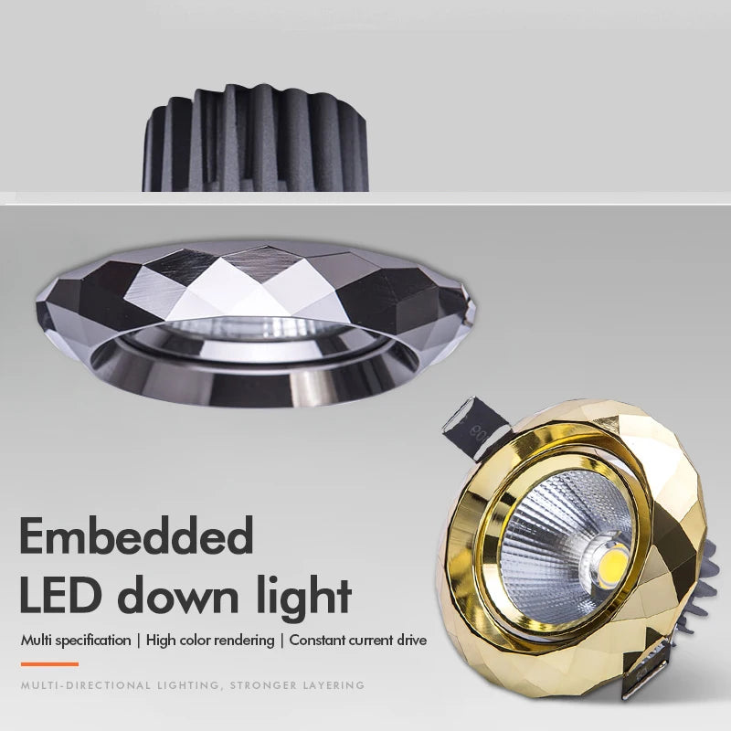 Recessed LED ceiling spotlight