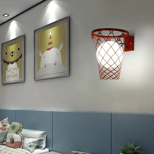 Creative nordic basketball wall light - vue 4 sur 8