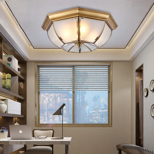 Modern copper ceiling light for elegant lighting - vue 3 sur 7