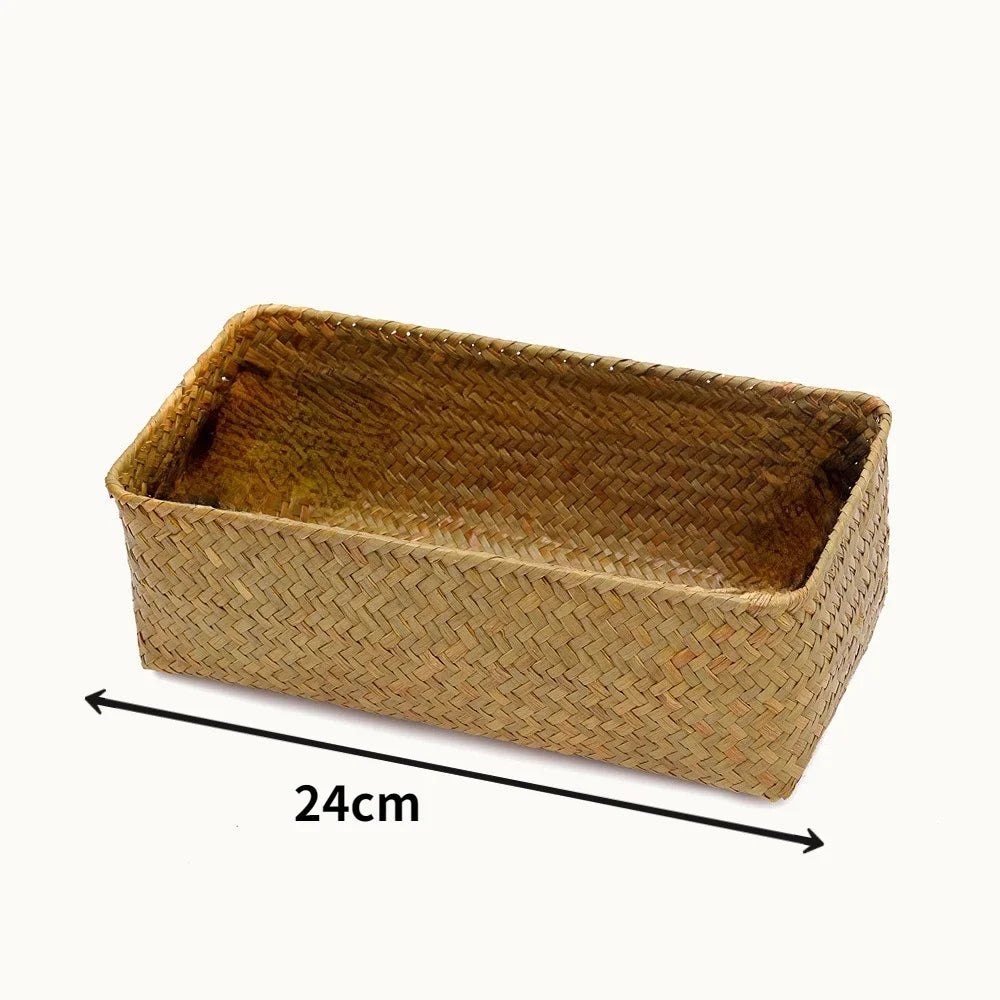 Wicker storage basket for kitchen and picnic - vue 7 sur 12