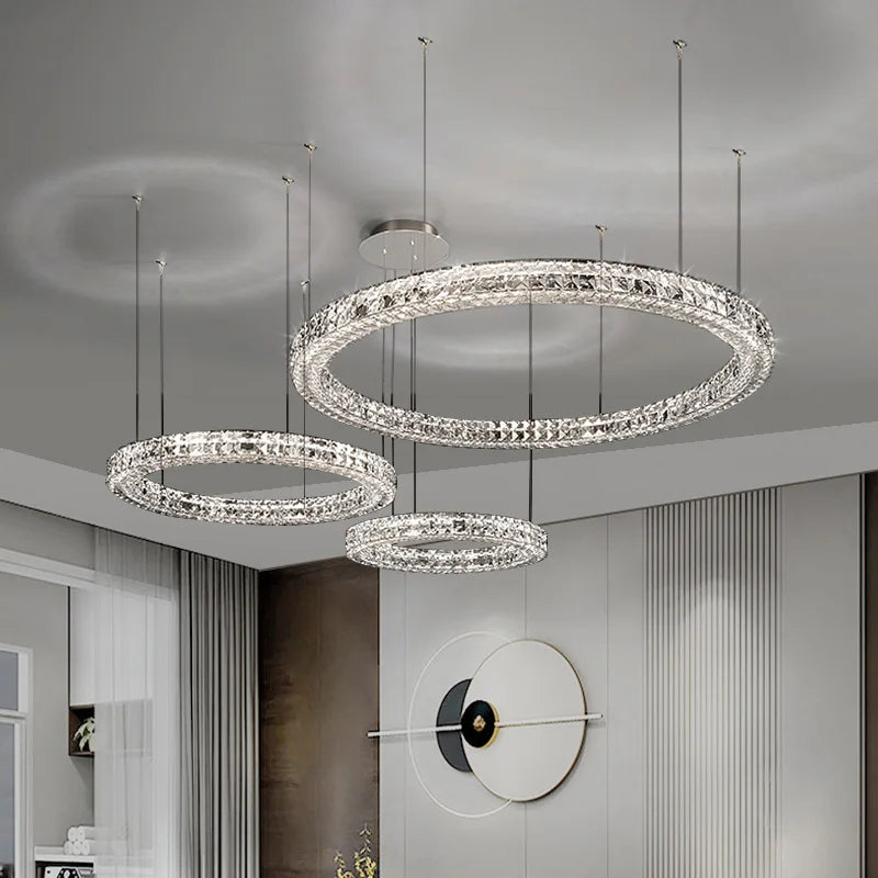 Luxury designer crystal pendant chandelier new collection - vue 5 sur 14