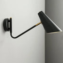 Retro adjustable wall light with black and gold LED e27 switch