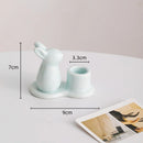 Decorative ceramic bunny candle holders for the home