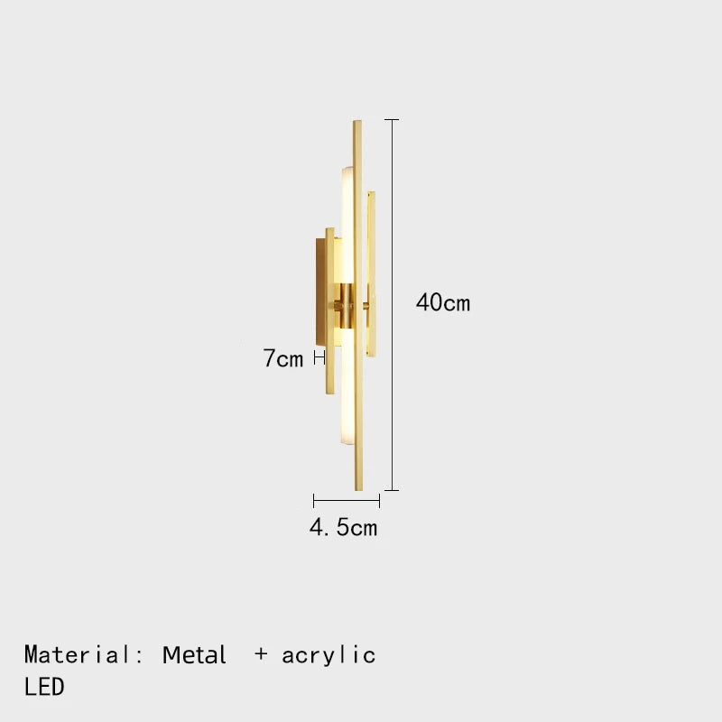 Minimalist LED wall light for restaurant, office and art deco lighting