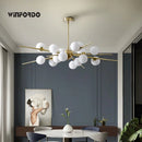 Modern LED glass ball pendant light