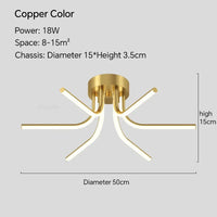 Modern LED ceiling light with remote control for interior decoration