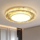 Modern luxury crystal glass round LED chandelier