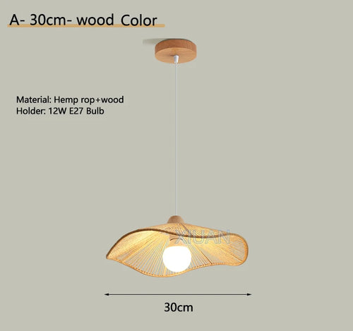 Wabi-sabi hemp rope pendant chandelier