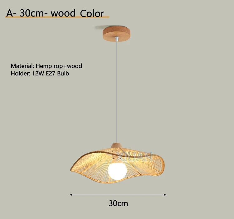Wabi-sabi hemp rope pendant chandelier