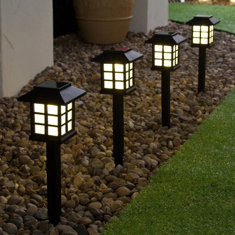 Waterproof colour-changing solar LED garden lamp