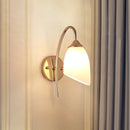 Antique American glass and iron LED bedside lamp for hotel