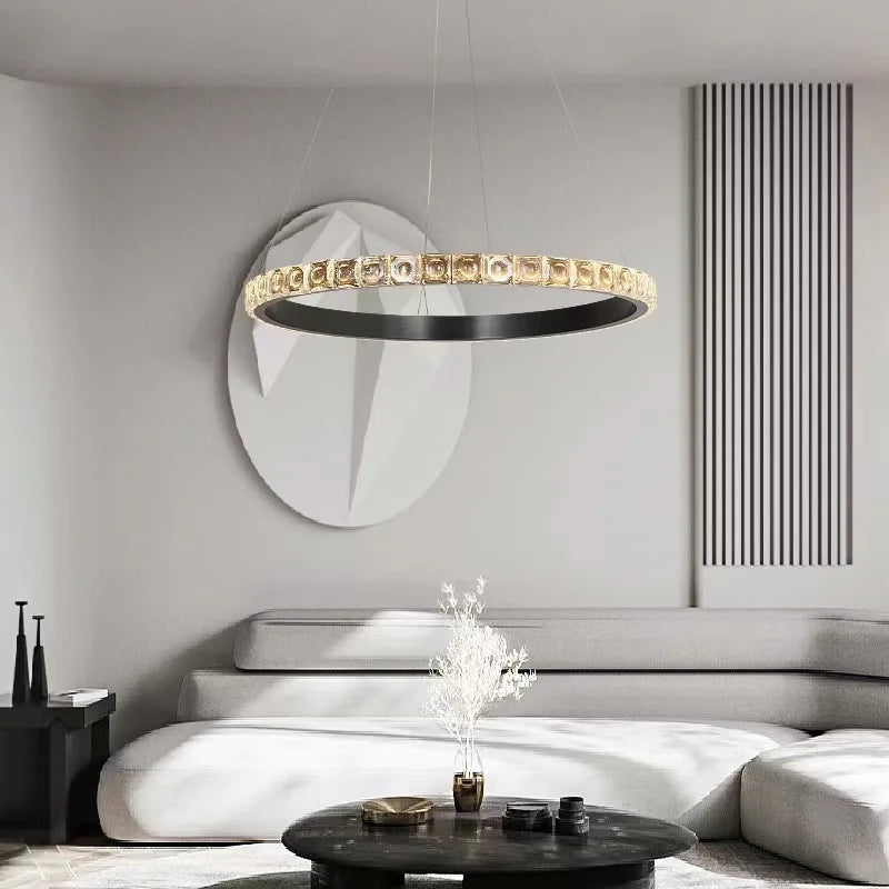 Dimmable crystal LED pendant light