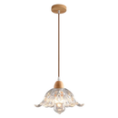 Modern nordic LED pendant chandelier in wood and glass