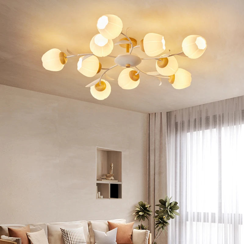 Modern ceiling light with remote control for an elegant interior - vue 3 sur 10