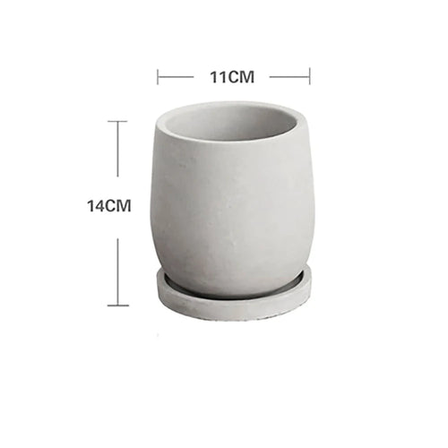 Creative Nordic simple Flowerpot Concrete Silicone Mold green plant Gardening Cement round flowerpot silicone mold - vue 10 sur 9