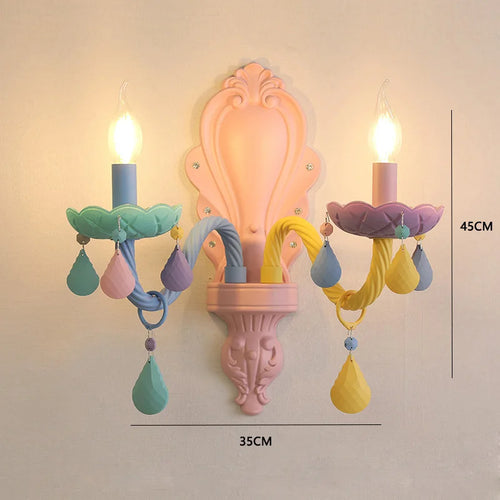 Kawaii crystal rainbow chandelier for children's bedroom decor - vue 19 sur 18