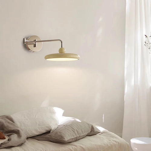 Nordic folding swing arm LED wall light, retractable modern bedside lamp - vue 3 sur 9