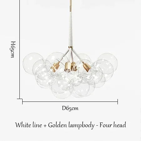Modern glass chandelier for interior decoration - vue 15 sur 18