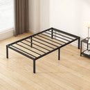 Wholesale Durable Bed Frames Queen Size Bed Base Full Size Double Twin Bedframe With LED Light Strip, Outlets And USB Ports