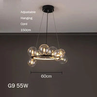 Modern glass chandelier with bubbles for elegant interiors