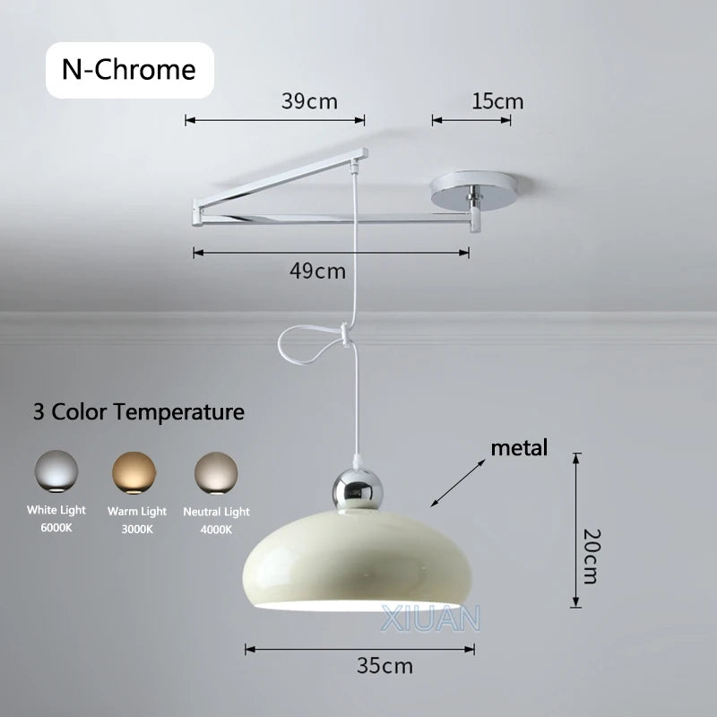 Modern swinging arm LED pendant light - vue 26 sur 30
