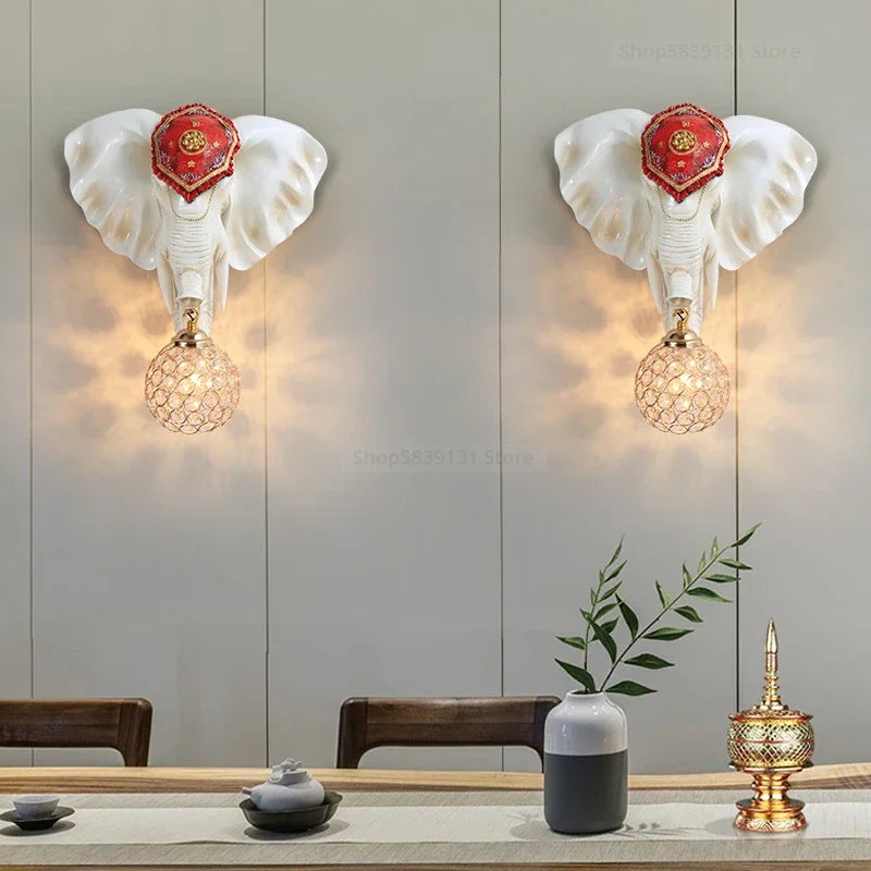 Modern elephant wall light creative LED decoration