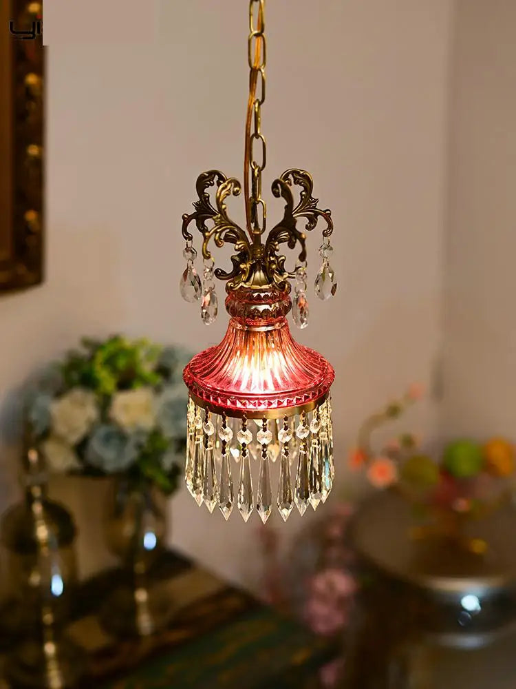 French retro crystal pendant for a luxurious atmosphere