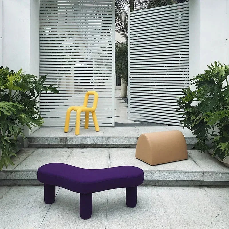 modern creative stool in Nordic design fabric for shops and entrances