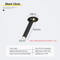 Modern rotating LED ceiling light for interior decoration