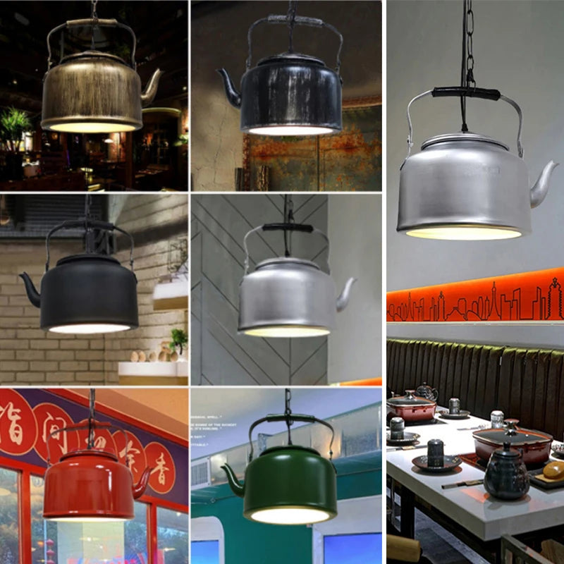 Modern iron pendant light for industrial decor - vue 4 sur 12