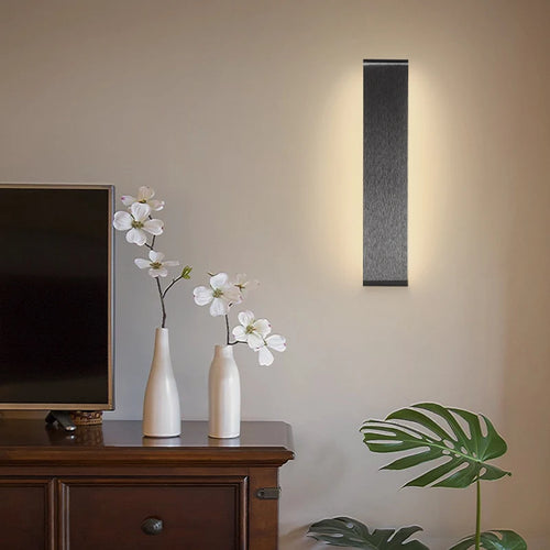 Square aluminium LED bedside lamp for hotel - vue 4 sur 14