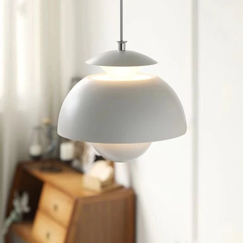 Minimalist nordic semicircular multicolour decorative pendant light - vue 3 sur 9