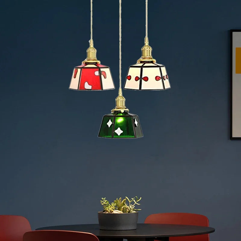 Luminous glass chandelier for Nordic interior decor - vue 5 sur 9